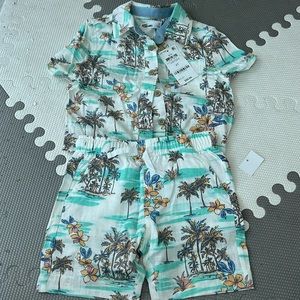 2 piece tropical outfit